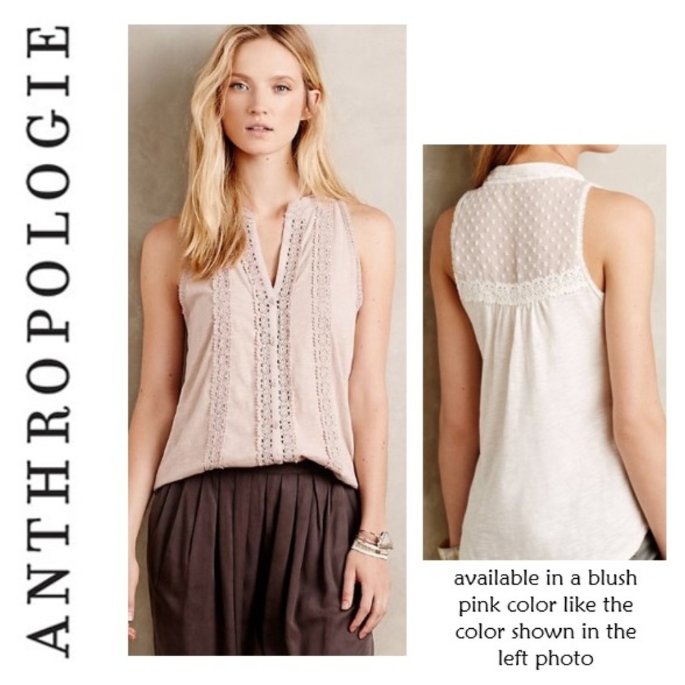Anthropologie Meadow Rue Jenson Tank, light pink